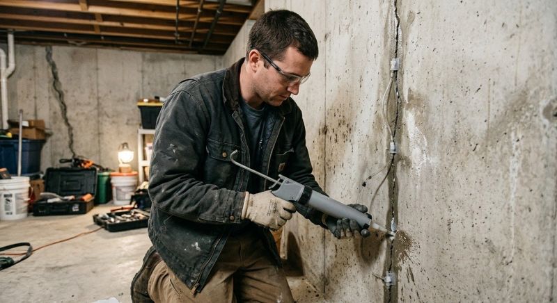Basement Crack Repair in Guilford, CT
