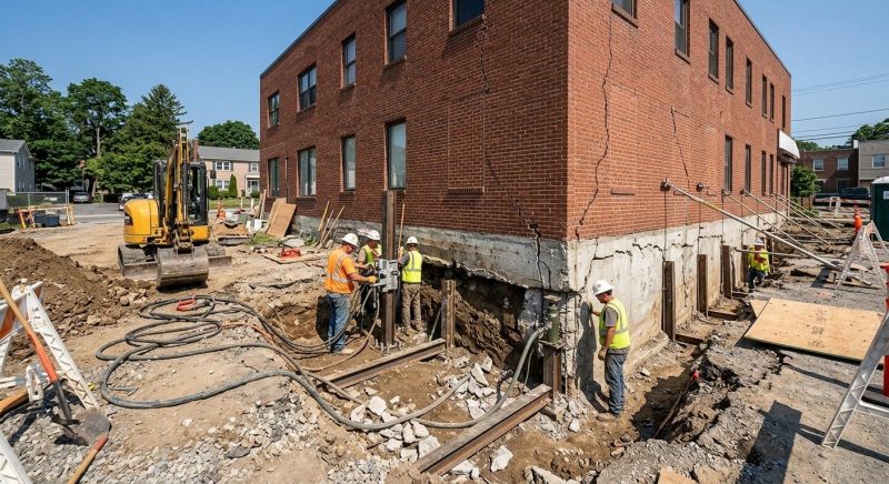 Building Foundation Repair in South Glastonbury, CT