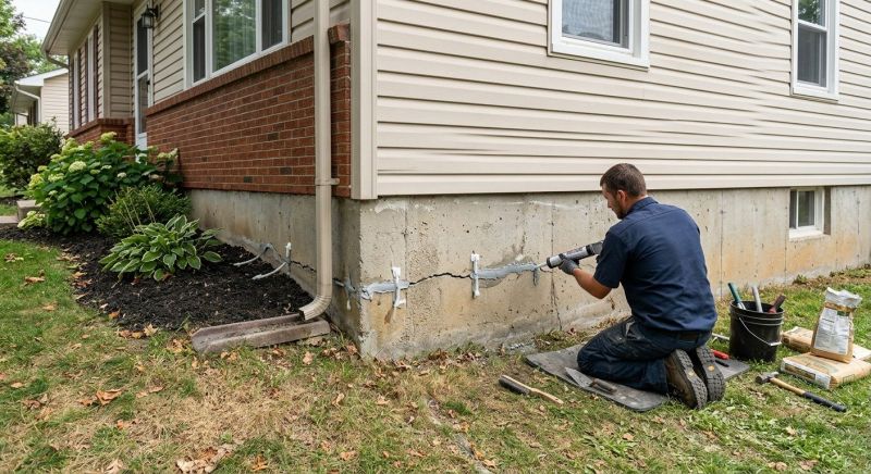 Cracked Foundation Repair in Branford, CT