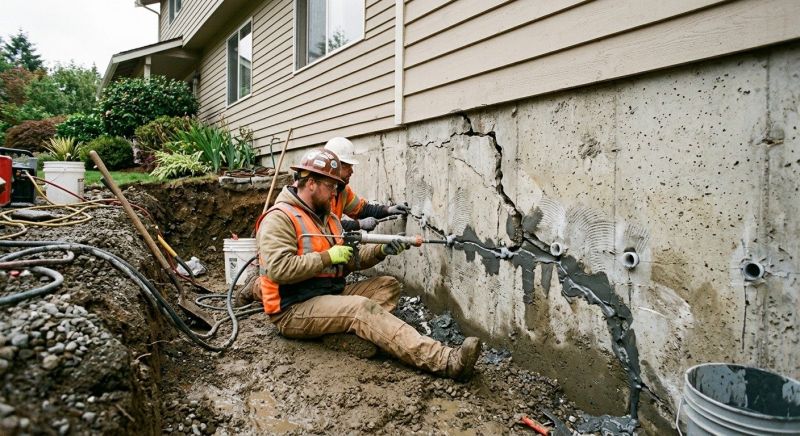 Cracked Foundation Repair in Cutchogue, NY