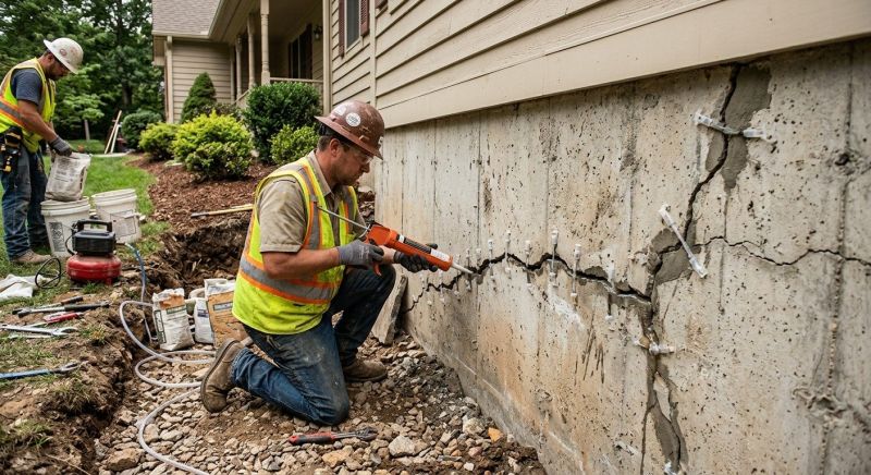 Cracked Foundation Repair in Guilford, CT