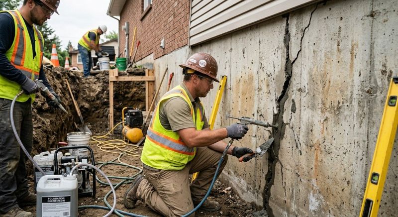 Cracked Foundation Repair in Westbrook, CT