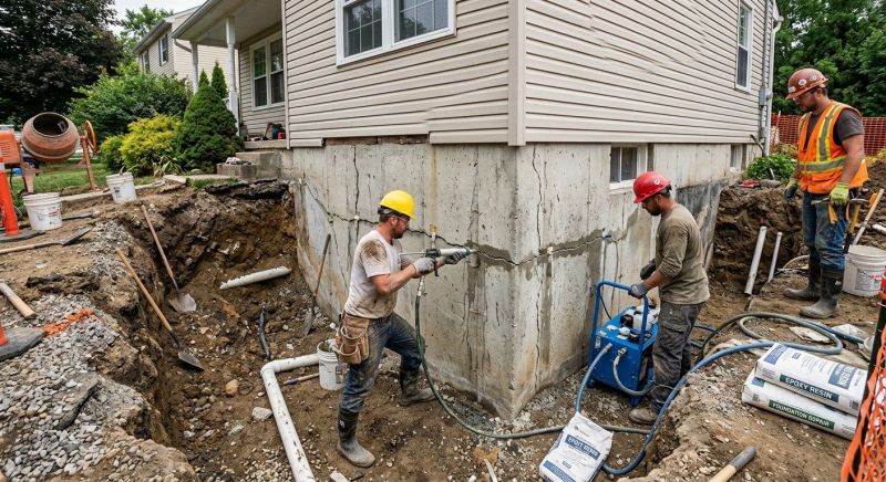 Cracked Foundation Repair in Woodbridge, CT