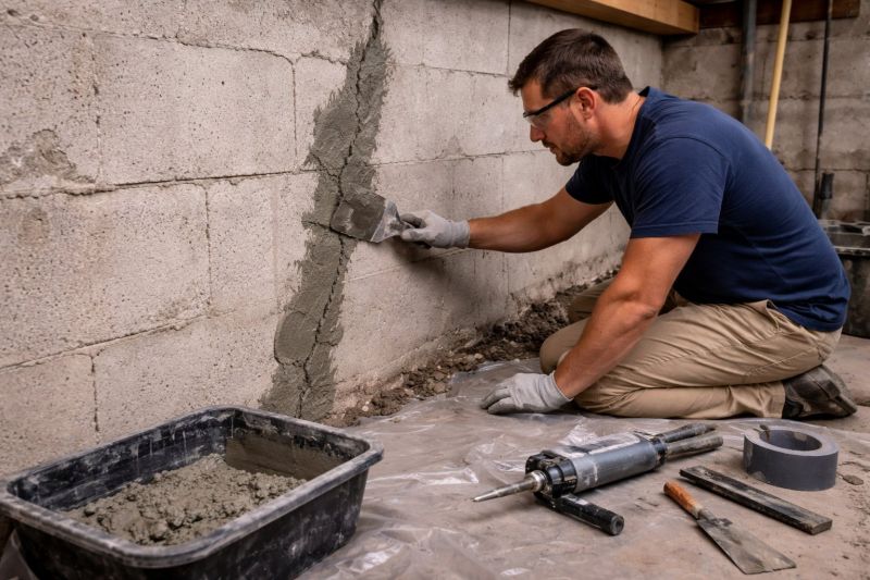 Foundation Crack Repair in East Lyme, CT