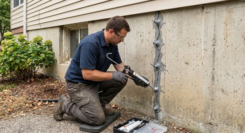 Foundation Crack Sealing in Guilford, CT