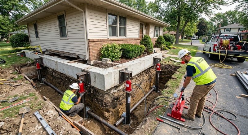 Foundation Jacking in Guilford, CT