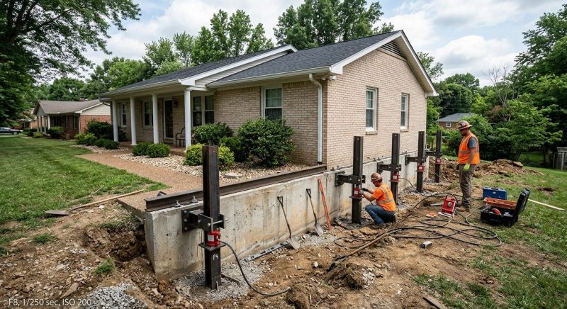 Foundation Pier Leveling in Guilford, CT