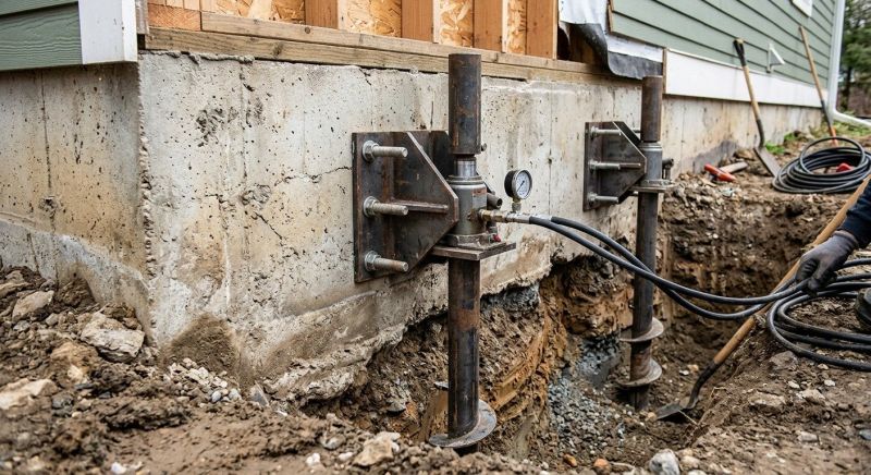 Foundation Pier Leveling in Guilford, CT