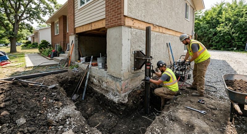 Foundation Pier Repair in Guilford, CT