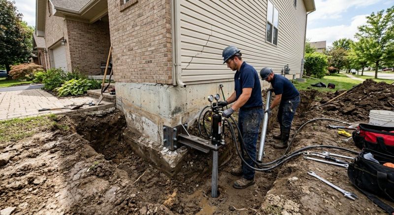 Foundation Settlement Repair in Guilford, CT