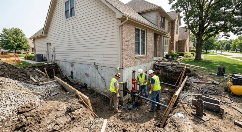 Foundation Settlement Repair in Guilford, CT