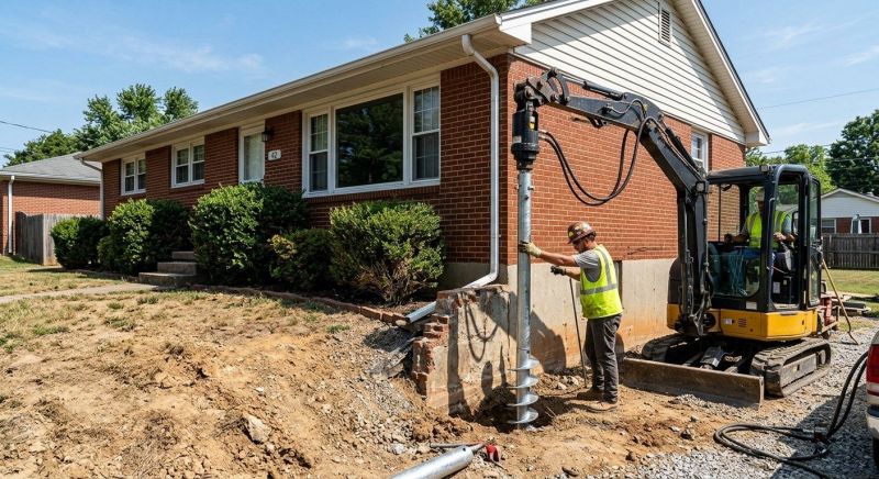 Helical Pile Installation in Guilford, CT