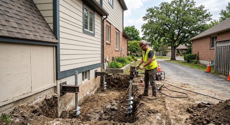 Helical Pile Installation in Guilford, CT