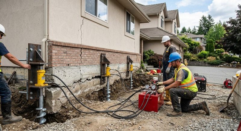Sinking Foundation Lifting in Guilford, CT
