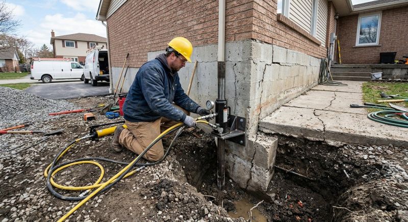 Sinking Foundation Repair in Colchester, CT