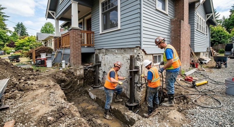 Sinking Foundation Repair in Higganum, CT