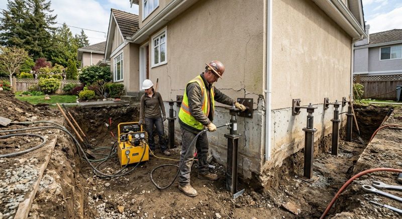Sinking Foundation Repair in Old Lyme, CT