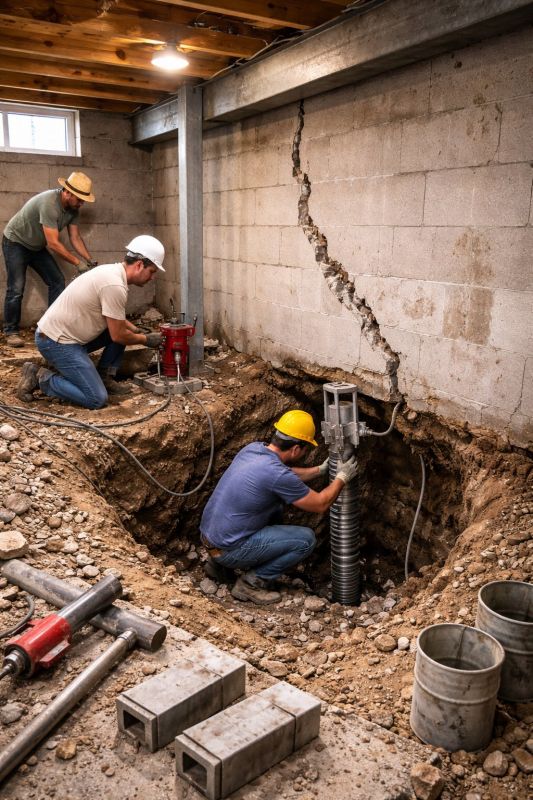 Structural Underpinning in Guilford, CT